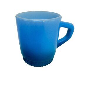 Fire King Blue Ombre Milk Glass Mug - Made in USA